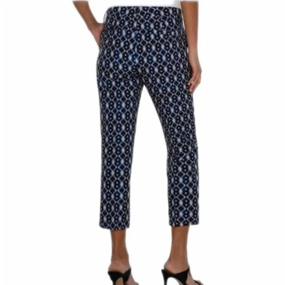 NWT Liverpool navy batik print Kelsey trouser 10/30 - Picture 3 of 11